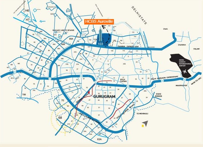 HCBS-Auroville-Gurgaon-Location-Map