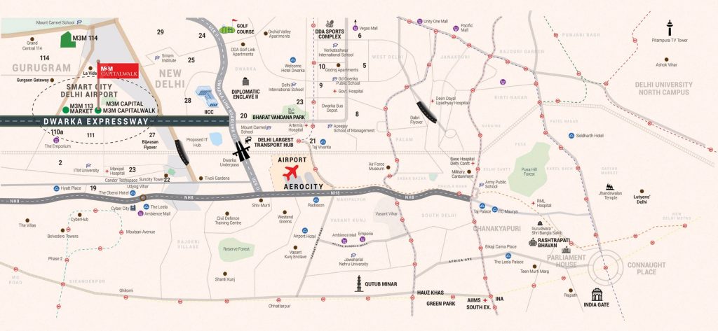 M3M-Capital-Walk-location-map