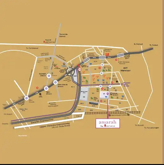 Ashiana Amarah Phase 5 Location Map