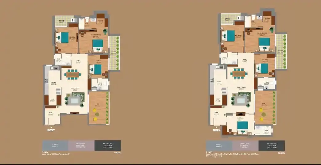 Ashiana Amarah Phase 5 3BHK & 4BHK Layouts